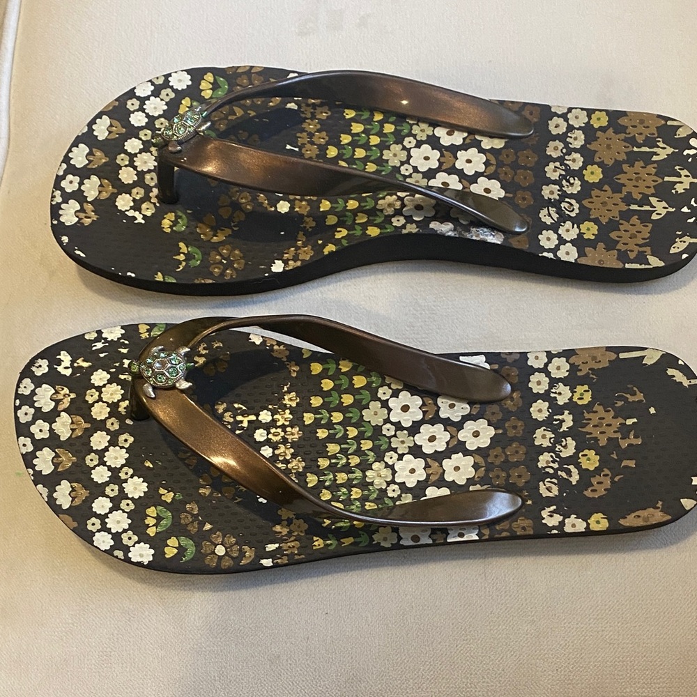 Brighton Floral Brown Sandals